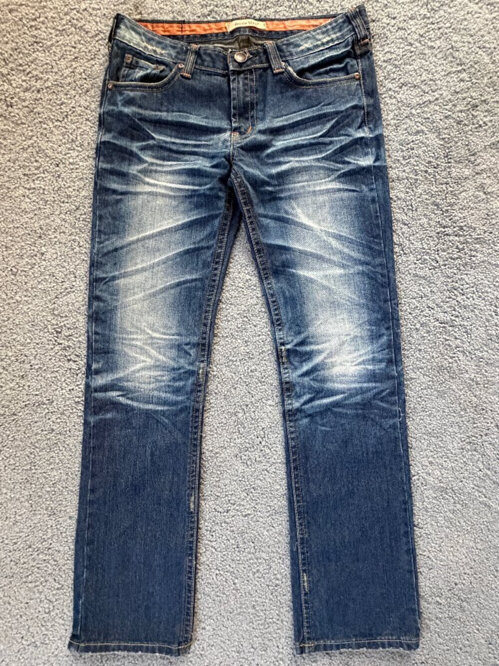 Double Steal Premium Denim Gallery Y2K Whiskered Jeans Japan 34